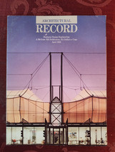 Architectural Record Magazine April 1986 Design Commercial Interiors - £17.03 GBP