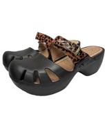 Dr Scholls Sandals Womens 12M Brown Clogs Leopard Dance On Slip Mules Beach - $1,018.29 MXN