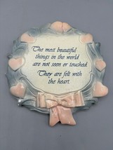 Vtg 1992 Miller Studio Heart Wreath Wall Plaque The Most Beautiful things - $12.75
