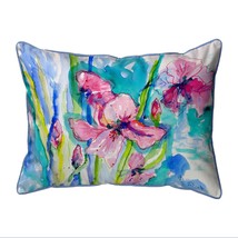 Betsy Drake Pink Iris Large Indoor Outdoor Pillow 16x20 - £36.73 GBP
