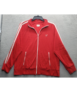 American Eagle Outfitters Track Jacket Men&#39;s Large Red Raglan Sleeve Ful... - $395.97 MXN