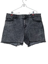 EST. 1946 Denim Women&#39;s Shorts Hi-Rise Stretch Raw Hem Denim Black Wash ... - £13.02 GBP