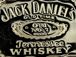 2004 Jack Daniel&#39;s Old Time Tennessee Whiskey Pewter Black Enamel Belt Buckle - £35.77 GBP