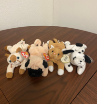 90s Cats and Dogs Ty Beanie Babies Lot of 4 - £9.43 GBP