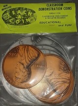 TEACH-A-COIN Vintage Classroom Demonstration Coins Currency 1980s Oversize Giant - £35.18 GBP
