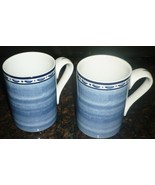 BEAUTIFUL DANSK NORWEGIAN BLUE SET OF TWO TEA COFFEE MUGS PORTUGAL BISTR... - £2.99 GBP