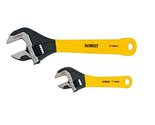 Dewalt DWHT75497 2 Pc. Dip Grip Adjustable Wrench, Yellow - £43.87 GBP