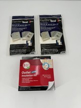 Lot of 3 Electric Outlet &amp; Switch Sealer Kit Outlets Light Seals - £7.44 GBP