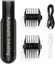 Founouly Home Professional Cordless  Automatic Inhaling Hair Clipper GREEN - £19.89 GBP