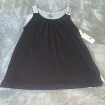 Size Small 4-6 Secret Treasures Sleep Tank Top Pajama Shirt Black Gray Mix Match - $14.00