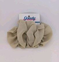 Goody Vintage Large Hair Clip Barrette Fabric Bow Beige Tufted (#38) - $9.74