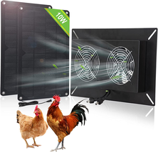 20W Solar Powered Dual Metal Shell Exhaust Fan Kit for Chicken Coops, Greenhous - £86.60 GBP