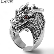 0 925 silver dragon ring pure silver dragon man ring real silver power dragon ring rock thumb200