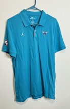 Charlotte Hornets Polo Shirt Nike Jordan Mens Large Tall Blue Teal NBA C... - $282.06 MXN