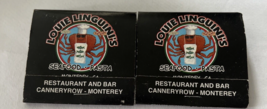 Lot 2 Louie Linguine Monterey California Cannery Row Matchbook - £7.77 GBP