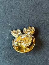 Small Silvertone Bull Moose Head Outdoor Wildlife Lapel or Hat Pin or Tie Tac – - £7.58 GBP