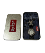 Levi&#39;s Black Pocket Watch &amp; Compass Vintage NEW with Tin Box - $607.92 MXN