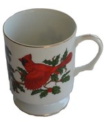 Lefton China Hand Painted Red Bird Cardinal Christmas Tea Cup Coffee Mug - $13.95