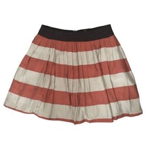 Corey Lynn Calter Anthropologie Skirt Sz 10 Striped Rust Orange Gray Kne... - £27.36 GBP