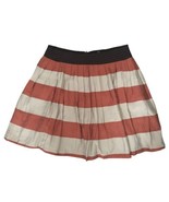 Corey Lynn Calter Anthropologie Skirt Sz 10 Striped Rust Orange Gray Kne... - £27.20 GBP