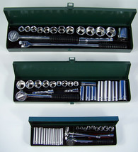 60pc Professional SAE SOCKET SET 1/4 3/8 and 1/2 drive Deep and Short Standard - £103.90 GBP