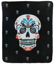 Sugar Skull Blanket Skull Blanket Dia De Los Muertos Large Skull Blanket - £29.14 GBP