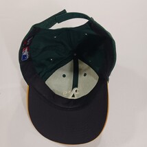 Team MLB OC Sport A's Oakland Athletics Yellow/Green Back Strap Baseball Cap Hat image 5