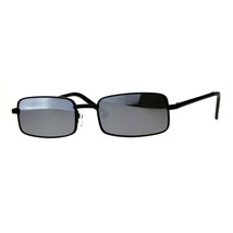 Perfect Rectangular Sunglasses Unisex Fashion Metal Frame Mirror Lens UV400 - £9.57 GBP