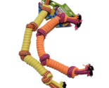 2 Pack The Humane Society Dog Play Toy With Ropes Orange Pink Yellow 20in - £26.85 GBP