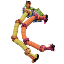2 Pack The Humane Society Dog Play Toy With Ropes Orange Pink Yellow 20in - $33.99