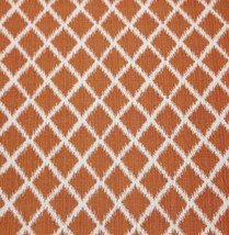 Ballard Designs Soledad Rust Orange Lattice Diamond Outdoor Fabric 2.5 Yards - £26.99 GBP