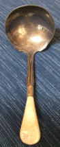Vintage Ladle Mother of Pearl Handle 6&quot; MOP Sterling Silver Antique 915A - $28.98