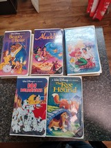 Disney VHS Clamshell Black Diamond Movie Lot Including Little Mermaid Re... - $29.69