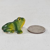Vintage Cast Iron Frog Miniature Figurine 1.25&quot; - £37.95 GBP