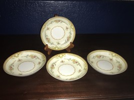 Lot Of 4 Royal Derby, Fruit Bowls, 5.25”W, Floral, Gold Trim, Made In Japan - £11.19 GBP