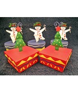 CUTE! &amp; UNIQUE! - 5 Small Snowman/Christmas Tree Gift Boxes - NWOT! - £27.87 GBP
