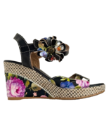 L&#39;Artiste Spring Step Roesia 36 5.5 platform wedge Sandals shoes black f... - $1,434.69 MXN