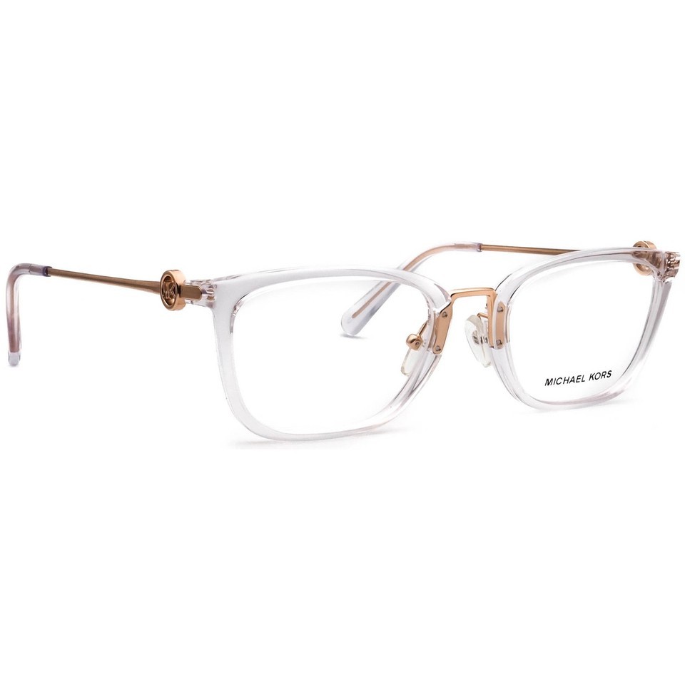 Michael Kors Eyeglasses MK 4054(Captiva) 3105 Crystal/Rose Gold Square 5... - $199.99