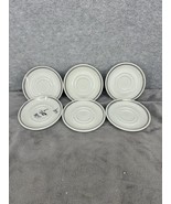 Set Of 6 Steelite International England 4.5&quot; Saucer Plates White &amp; Silve... - £22.12 GBP