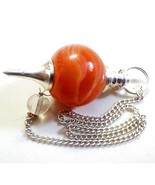 Bulk 5 Pcs Natural Red Carnelian Ball Shaped Gemstone Dowsing Pendulums - $915.99 MXN