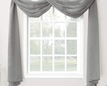 No. 918 53566 Charcoal Emily Sheer Voile Rod Pocket Curtain, Valance Scarf. - £28.16 GBP