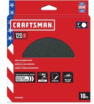 CRAFTSMAN 6 Inch Stick-On Ceramic Sanding Discs 120 Grit 10pk - $8.86