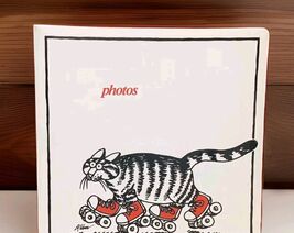 Vintage B. Kliban Cat In Red Sneakers Large Scrapbook Photo Album Book - $99.00