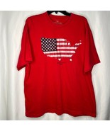 Stars and Stripes United States Map S/S Shirt Adult 2XL Red Faded Glory ... - £11.76 GBP