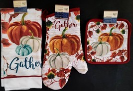 Fall Kitchen Linen Gather Fall Towels, Oven Mitts &amp; Potholders S21b, Sel... - $3.46+