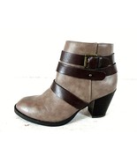 Rampage Brown Booties Heels Zip Up Buckle Boots Shoes Women&#39;s 8 M (SW29) - £19.72 GBP