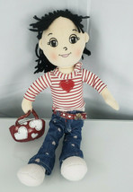 Vintage 2010 Gymboree Gymbelle Soft Stuffed Plush Cloth Doll Valentines Day 13&quot; - £22.17 GBP