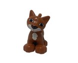 Duplo Dark Orange Cat Standing with White Chest and Mouth euc - $4.90