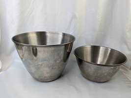 Sunbeam Mixmaster Metal Mixing Bowl Set of 2 4 Inch 6.5 Inch Taiwan - £23.65 GBP