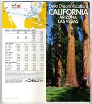 Delta Airlines Dream Vacations Booklet 1970 California Arizona Las Vegas - $19.80